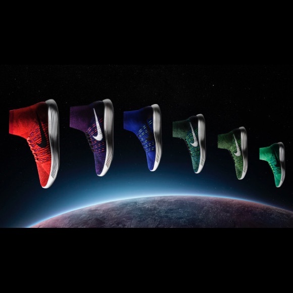 Nike NWOB Lunar Epic Flyknit High Top Running Shoe in RARE Color Combo Size 8.5 - Picture 14 of 14